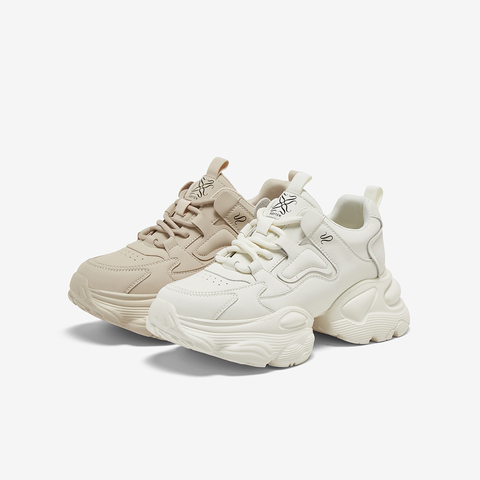 百思图2025秋季新款潮流街头运动老爹鞋厚底增高女休闲鞋D3105CM5