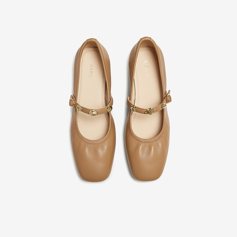 百思图2025秋季新款玛丽珍鞋时尚复古法式浅口女单鞋C1638CQ5