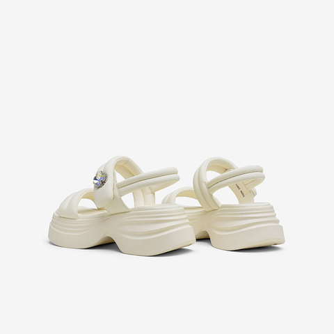 百思图2025夏季新款魔术贴休闲外穿厚底女凉鞋D3209BL5