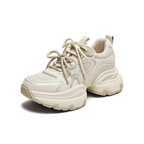 百思图2025秋季新款老爹鞋时尚街头厚底增高女休闲鞋B3111CM5