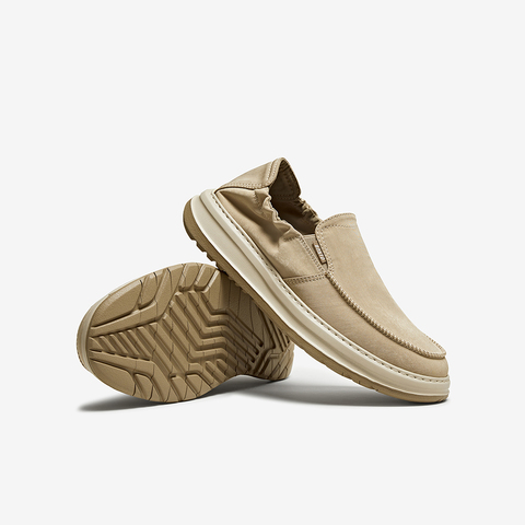 百思图2025夏季新款简约时尚通勤布鞋厚底男休闲鞋L3318BM5