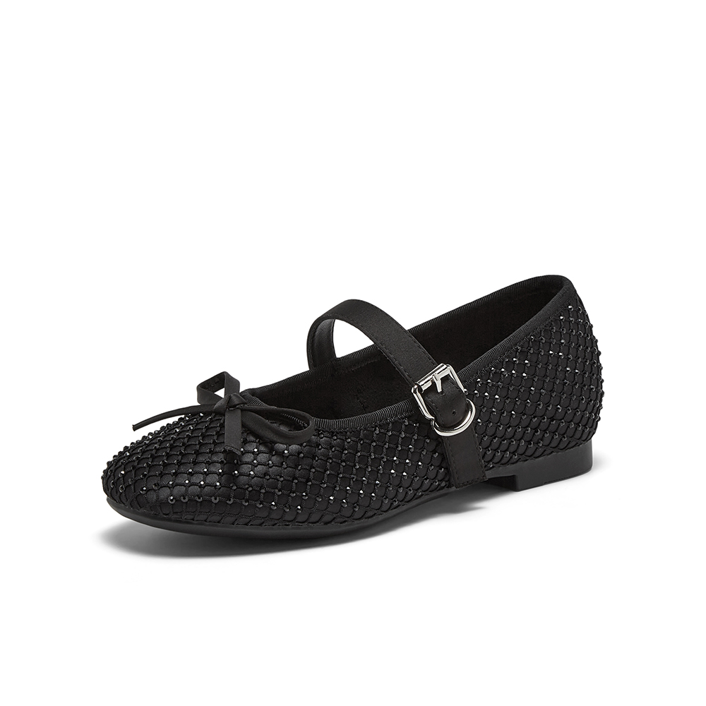 百思图2025夏季新款简约时尚法式玛丽珍鞋方跟浅口女单鞋K5005BQ5