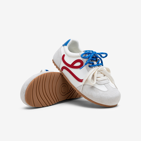 百思图2025秋季新款德训鞋时尚复古街头运动女休闲鞋D3203CM5