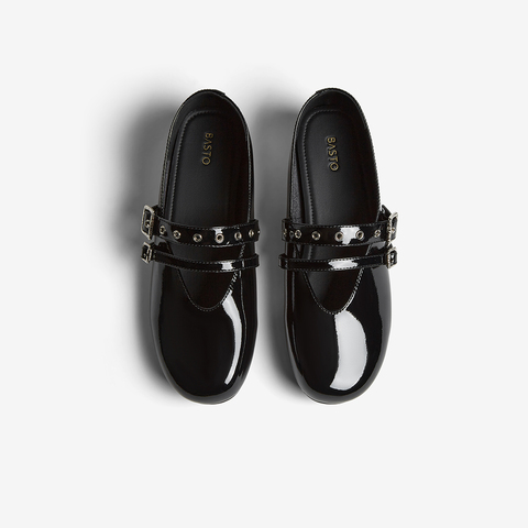 百思图2025秋季新款时尚潮流复古玛丽珍鞋浅口女单鞋B2530CQ5