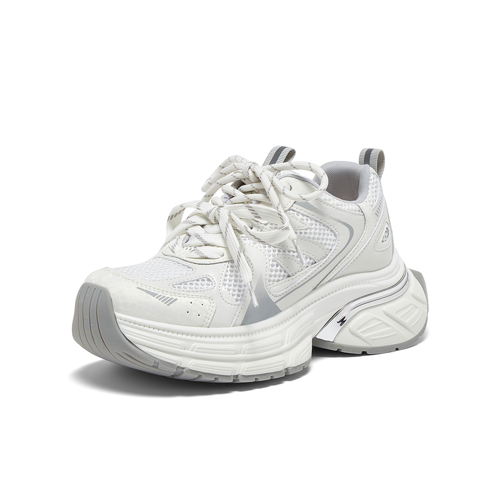 百思图2025秋季新款时尚运动老爹鞋厚底增高女休闲鞋B8662CM5