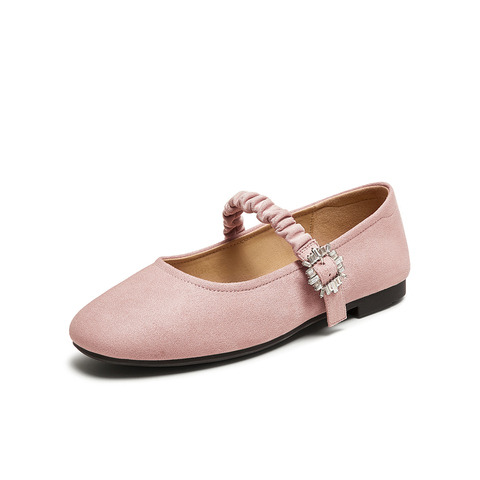 百思图2025秋季新款玛丽珍鞋时尚休闲浅口平跟女单鞋M9213CQ5