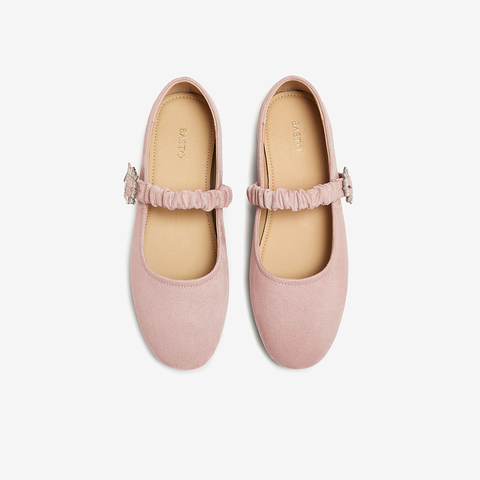 百思图2025秋季新款玛丽珍鞋时尚休闲浅口平跟女单鞋M9213CQ5