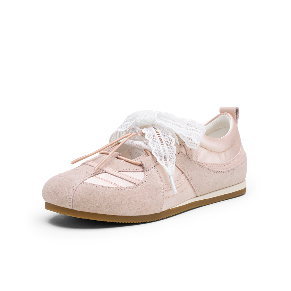 百思图2025秋新款商场同款猪芭蕾舞鞋时尚复古休闲女单鞋I7105CQ5