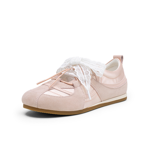 百思图2025秋新款商场同款猪芭蕾舞鞋时尚复古休闲女单鞋I7105CQ5