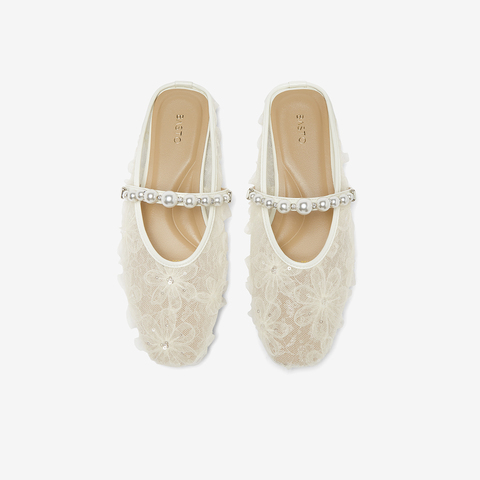 百思图2025夏季新款简约时尚小香风穆勒鞋方跟女拖鞋F5133BH5