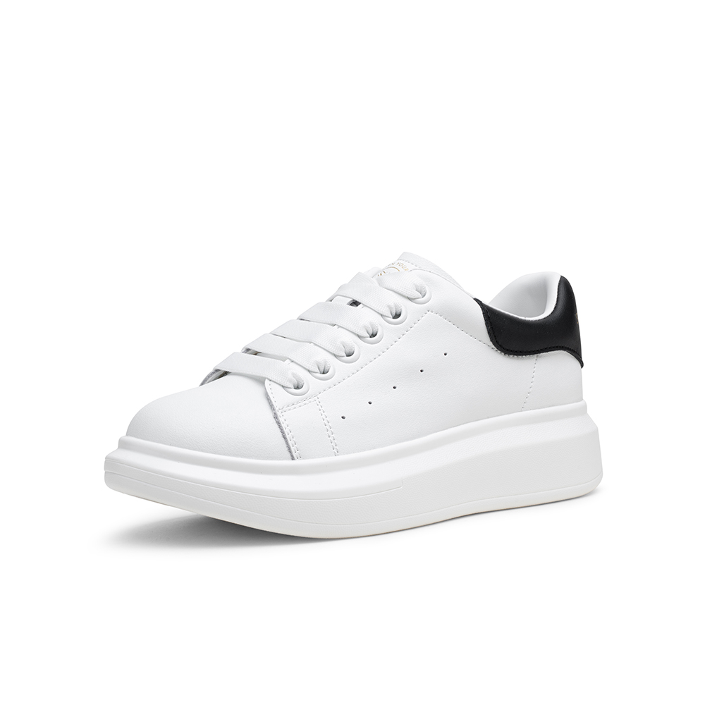 百思图2025秋季新款小白鞋时尚潮流街头运动女休闲鞋D5859CM5