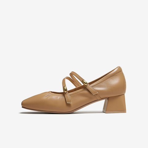 百思图2025秋季新款商场同款玛丽珍鞋法式方头浅口女单鞋C5911CQ5