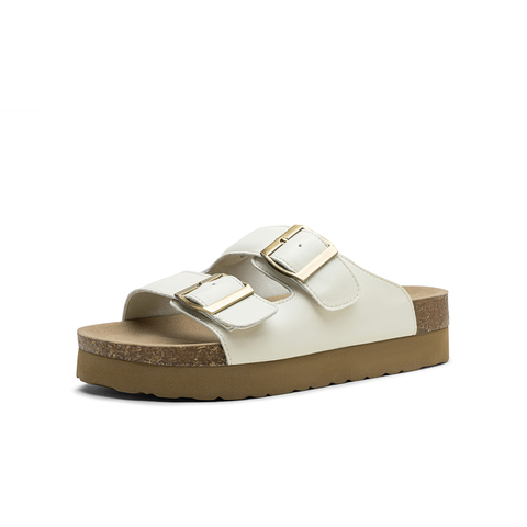 百思图2025夏季新款勃肯鞋时尚户外休闲厚底女凉拖鞋D3237BT5