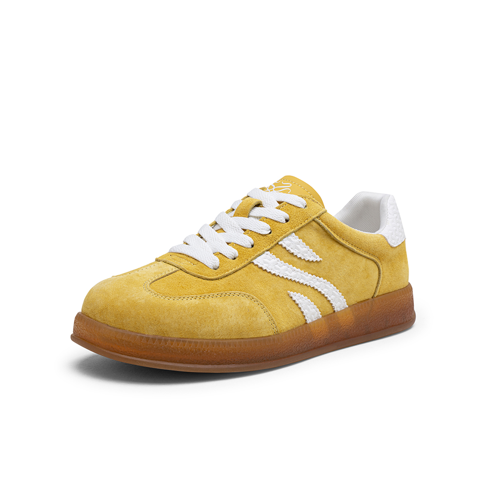 百思图2025秋季新款德训鞋时尚复古户外运动女休闲鞋D3176CM5