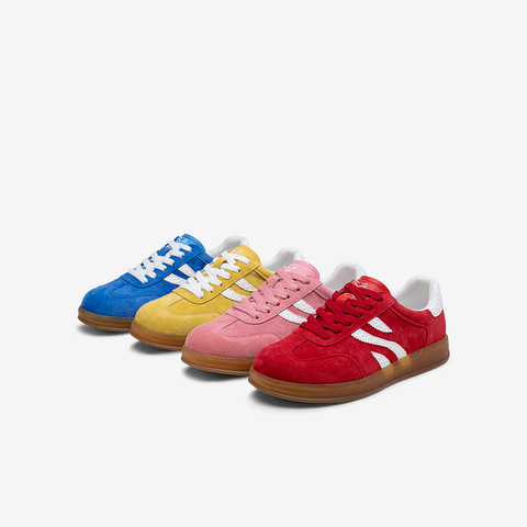 百思图2025秋季新款德训鞋时尚复古户外运动女休闲鞋D3176CM5