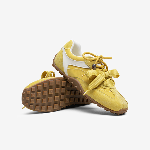 百思图2025秋季新款商场同款德训鞋时尚复古运动女休闲鞋A9012CM5