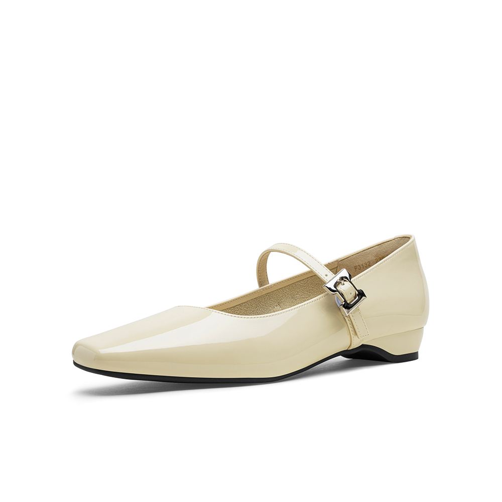 百思图2025秋季新款商场同款玛丽珍鞋简约方头粗跟女单鞋F3132CQ5