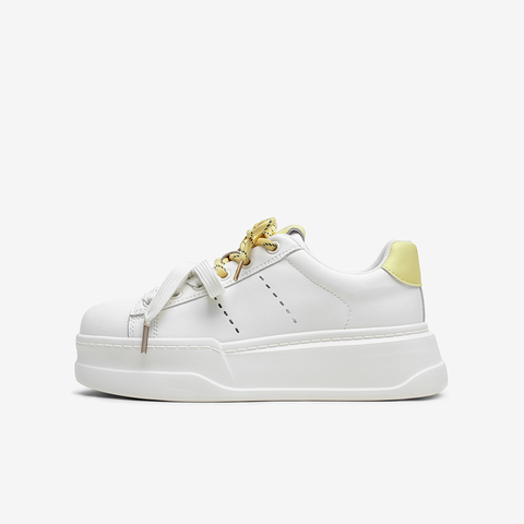 百思图2025秋季新款板鞋时尚户外街头运动厚底女休闲鞋CR502CM5