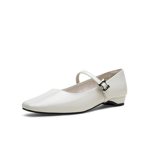 百思图2025秋季新款商场同款玛丽珍鞋简约方头粗跟女单鞋F3132CQ5