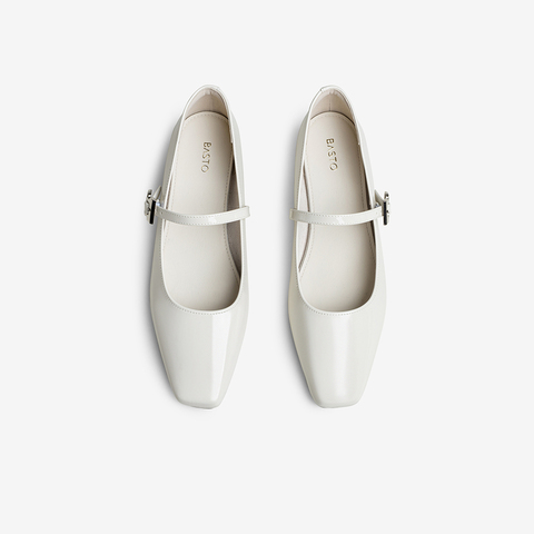 百思图2025秋季新款商场同款玛丽珍鞋简约方头粗跟女单鞋F3132CQ5