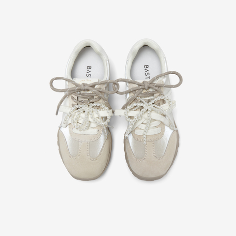 百思图2025秋季新款德训鞋时尚复古潮流增高女休闲鞋D3238CM5