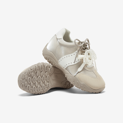 百思图2025秋季新款德训鞋时尚复古潮流增高女休闲鞋D3238CM5