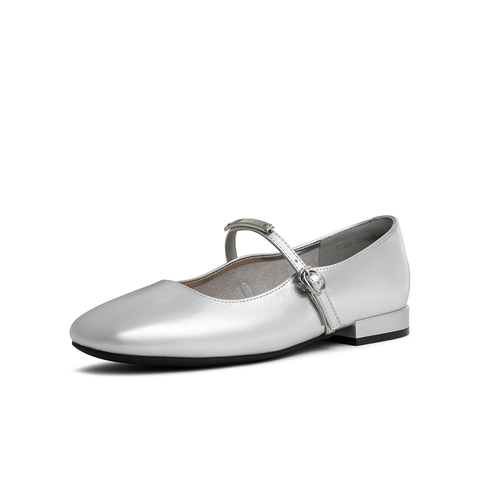 百思图2025春季新款商场同款时尚法式复古玛丽珍鞋女单鞋F1306AQ5