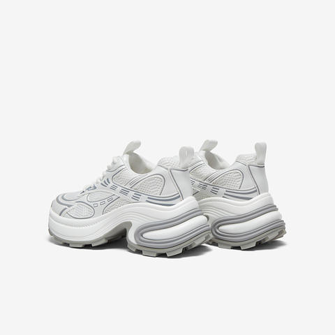 百思图2025夏季新款时尚潮流街头老爹鞋厚底增高女休闲鞋L0804BM5