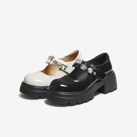 百思图2025秋季新款商场同款玛丽珍鞋时尚学院风女单鞋BP771CQ5