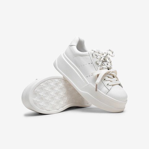 百思图2025秋季新款板鞋时尚户外街头运动厚底女休闲鞋CR502CM5