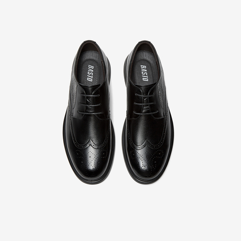 百思图2025秋季新款商场同款简约商务厚底男休闲皮鞋50515CM5