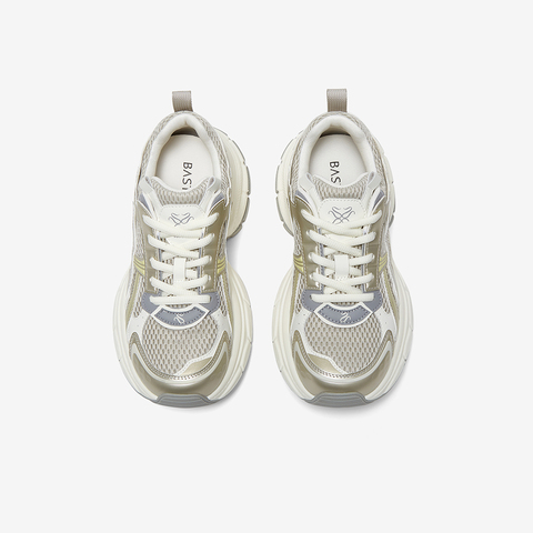 百思图2025秋季新款商场同款老爹鞋厚底增高女运动休闲鞋B8966CM5