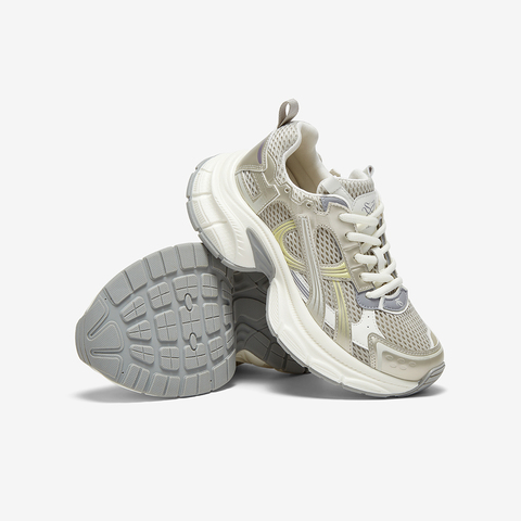 百思图2025秋季新款商场同款老爹鞋厚底增高女运动休闲鞋B8966CM5