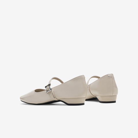 百思图2025秋季新款商场同款玛丽珍鞋简约方头粗跟女单鞋F3132CQ5