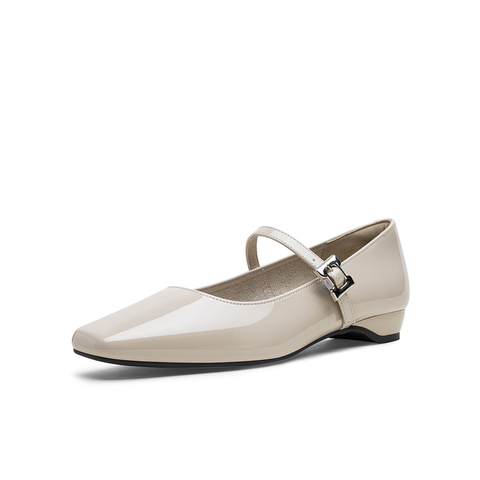 百思图2025秋季新款商场同款玛丽珍鞋简约方头粗跟女单鞋F3132CQ5