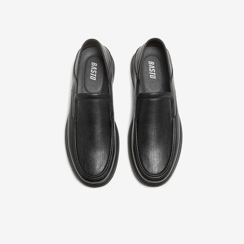 百思图2025秋季新款商场同款乐福鞋时尚通勤男休闲皮鞋10010CM5