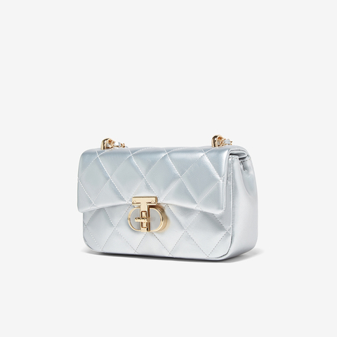 百思图2025秋季新款商场同款绗缝包时尚潮流通勤斜挎包女TY047CX5