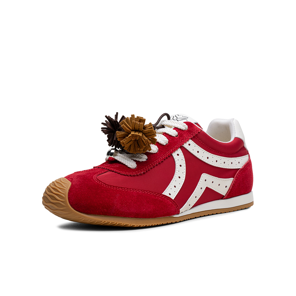 百思图2025秋季新款商场同款德训鞋时尚复古女运动休闲鞋A1857CM5