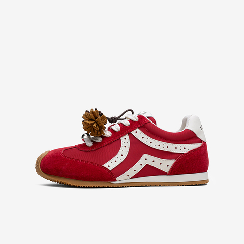 百思图2025秋季新款商场同款德训鞋时尚复古女运动休闲鞋A1857CM5