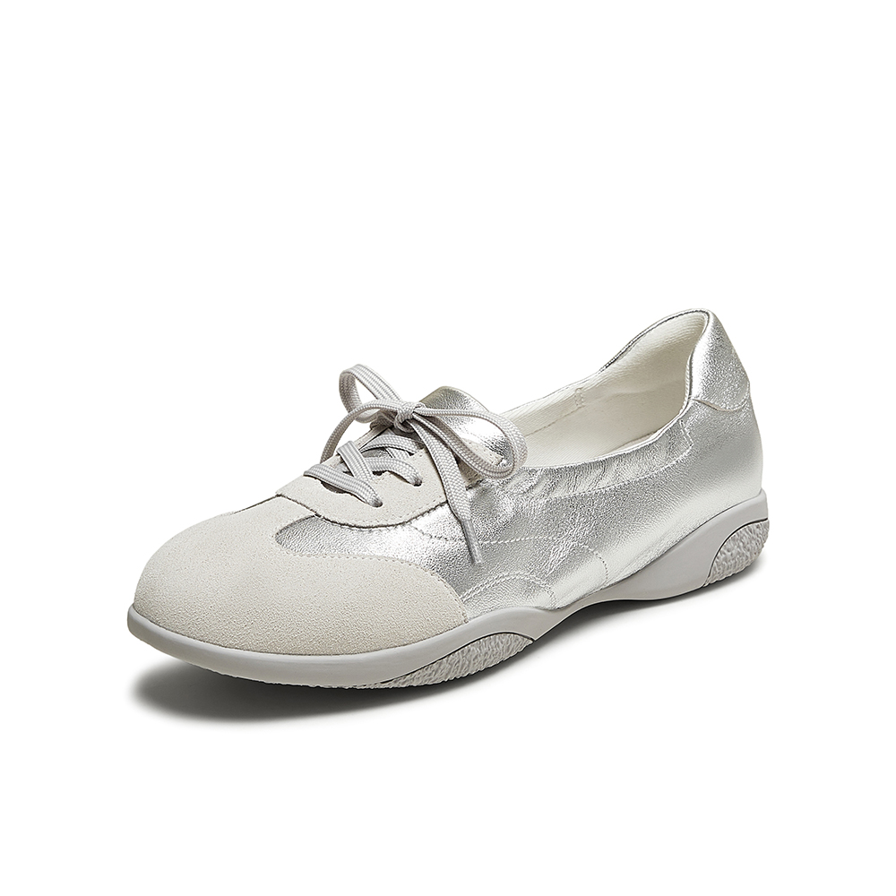 百思图2025秋季新款商场同款德训鞋简约时尚女休闲鞋UTE11CA5