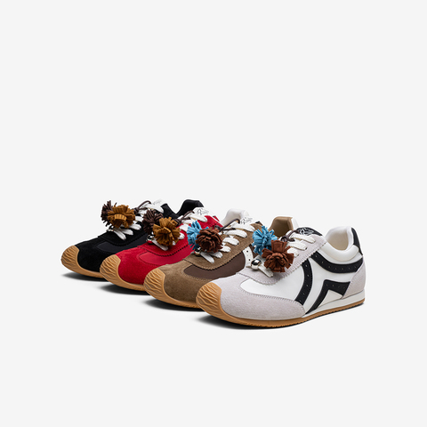 百思图2025秋季新款商场同款德训鞋时尚复古女运动休闲鞋A1857CM5