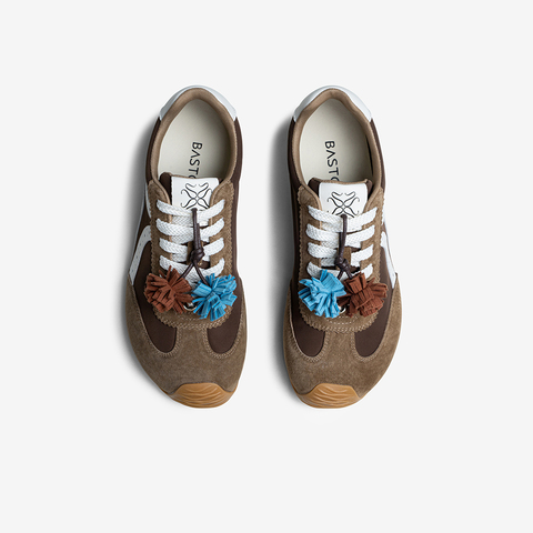 百思图2025秋季新款商场同款德训鞋时尚复古女运动休闲鞋A1857CM5