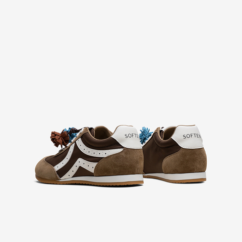 百思图2025秋季新款商场同款德训鞋时尚复古女运动休闲鞋A1857CM5