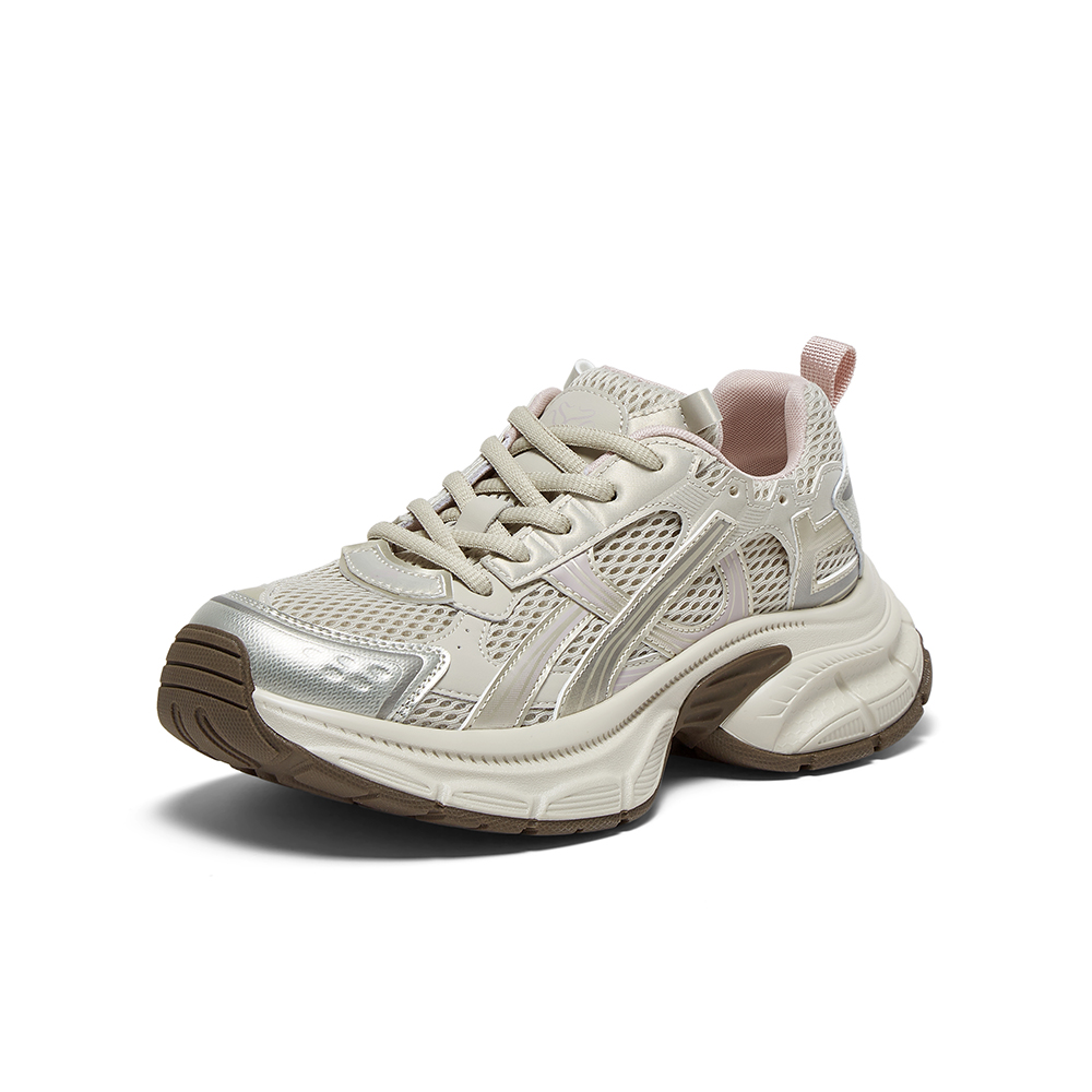 百思图2025秋季新款商场同款老爹鞋厚底增高女运动休闲鞋B8966CM5