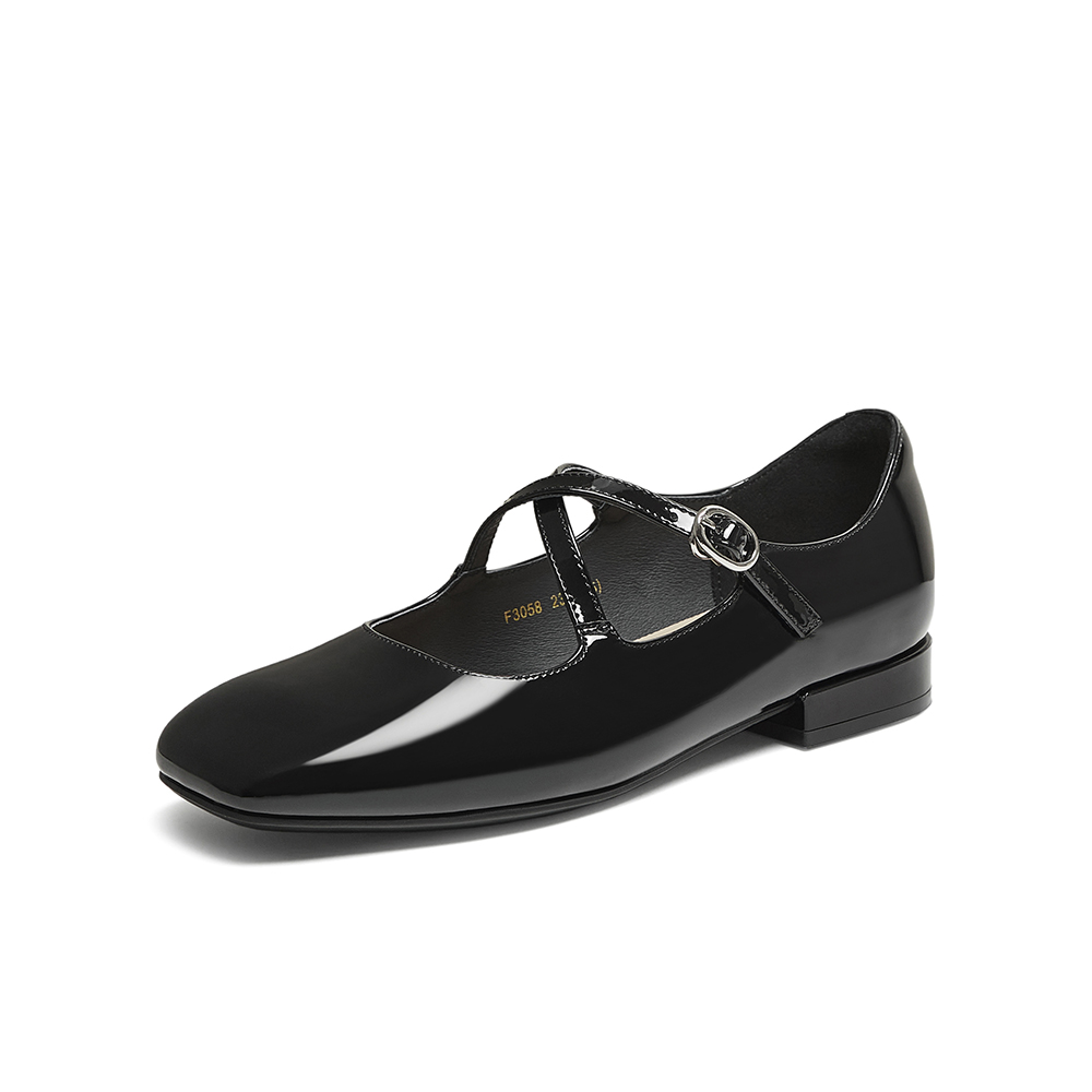 百思图2025秋季新款玛丽珍鞋时尚复古法式潮流女单鞋F3058CQ5