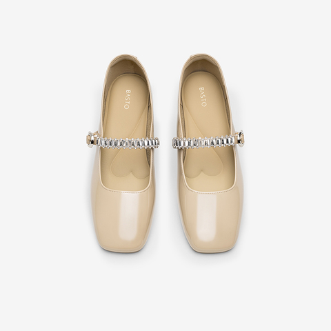 百思图2025秋季新款商场同款玛丽珍鞋时尚潮流女单鞋F3052CQ5