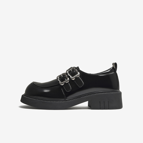 百思图2025秋季新款商场同款牛津鞋时尚学院风女单鞋D3271CM5