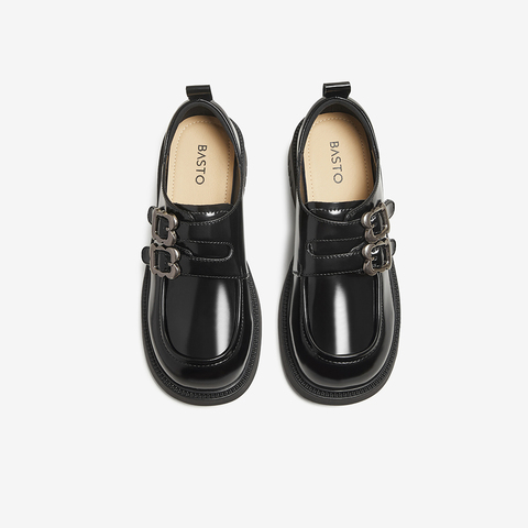 百思图2025秋季新款商场同款牛津鞋时尚学院风女单鞋D3271CM5