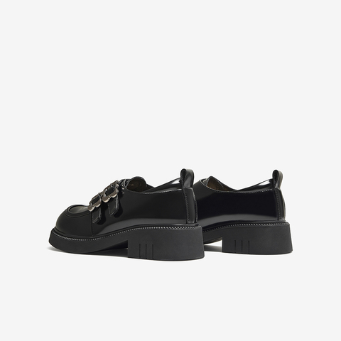 百思图2025秋季新款商场同款牛津鞋时尚学院风女单鞋D3271CM5