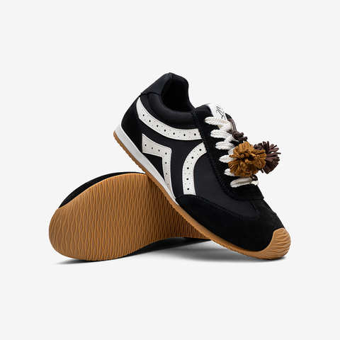 百思图2025秋季新款商场同款德训鞋时尚复古女运动休闲鞋A1857CM5